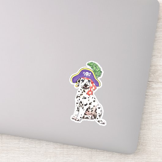 Pirate Dalmatian Vinyl Sticker (Detail)