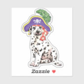 Pirate Dalmatian Vinyl Sticker (Vel)
