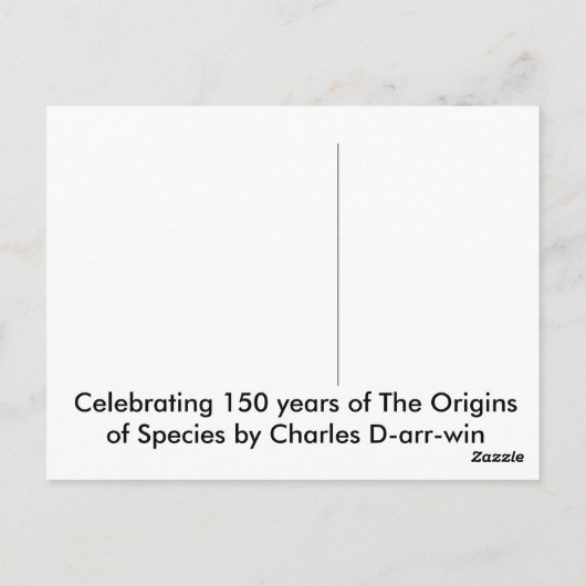 Pirate Darwin Briefkaart (Achterkant)