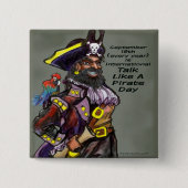 Pirate Day Vierkante Button 5,1 Cm (Voorkant)