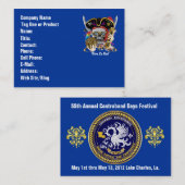 Pirate Days Dual Logo Bicentennial Pls Uitzicht No Visitekaartje (Voorkant / Achterkant)