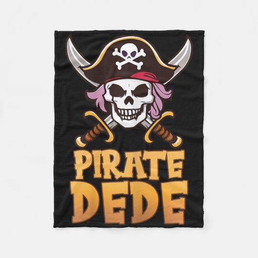 Pirate Dede Grappige Kapitein Matching Oma Hallowe Fleece Deken (Voorkant)