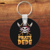 Pirate Dede Grappige Kapitein Matching Oma Hallowe Sleutelhanger (Voorkant)