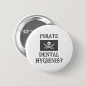 Pirate Dental Hygienist Ronde Button 5,7 Cm (Voorkant /achterkant)
