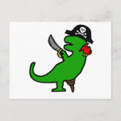 Pirate Dinosaur Briefkaart (Voorkant)
