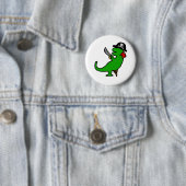 Pirate Dinosaur Ronde Button 5,7 Cm (In situ)