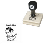 Pirate Dinosaur Rubberstempel (Gestempeld)