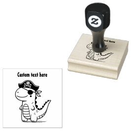 Pirate Dinosaur Rubberstempel