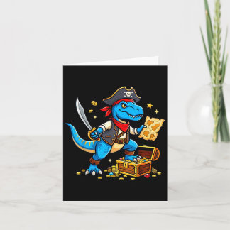 Pirate dinosaur t rex boys girls kids funny kaart