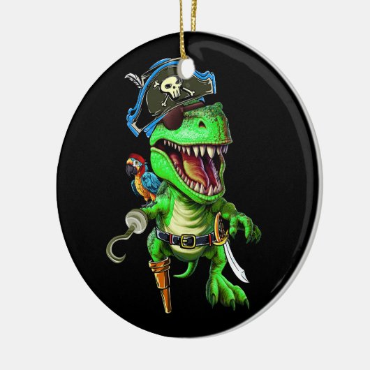 Pirate Dinosaur T Rex Funny Tyrannosaurus Keramisch Ornament (Links)