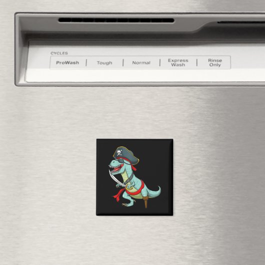 Pirate Dinosaur T Rex Funny Tyrannosaurus Magneet (Insitu (Vaatwasser))