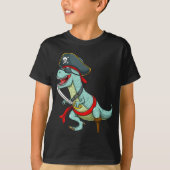 Pirate Dinosaur T Rex Funny Tyrannosaurus T-shirt (Voorkant)