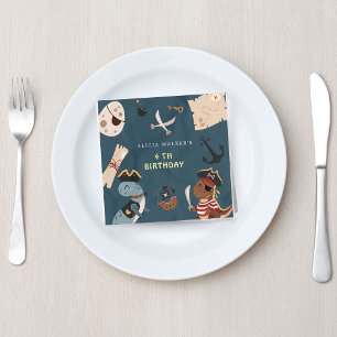 Pirate Dinosaurus Party Dieren Kinderen Verjaardag Servet