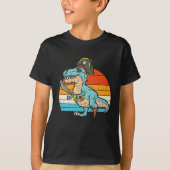 Pirate Dinosaurus - Retro T-Rex Avontuur T-shirt (Voorkant)