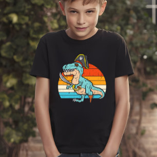 Pirate Dinosaurus - Retro T-Rex Avontuur T-shirt
