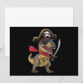 Pirate Dinosaurus T-Rex Grappig Halloween kostuum Kaart (Voorkant / Achterkant)