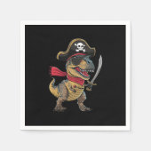 Pirate Dinosaurus T-Rex Grappig Halloween kostuum Servet (Voorkant)
