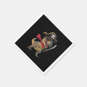 Pirate Dinosaurus T-Rex Grappig Halloween kostuum Servet (Hoek)