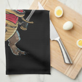 Pirate Dinosaurus T-Rex Grappig Halloween kostuum Theedoek (Quarter Fold)