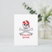 Pirate Diver Briefkaart (Staand voorkant)