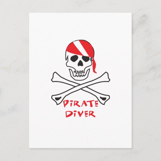 Pirate Diver Briefkaart (Voorkant)