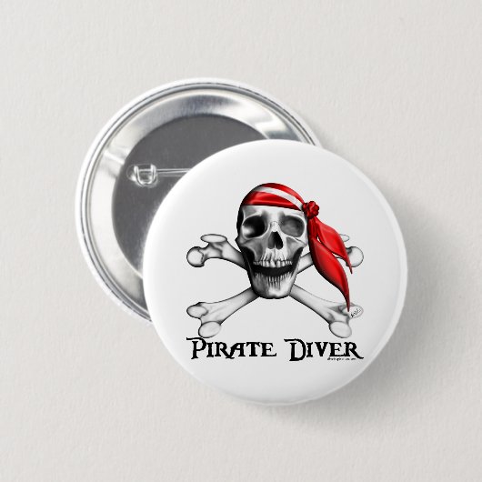 Pirate Diver Button (Voorkant /achterkant)