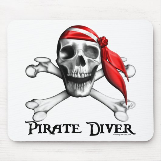 Pirate Diver Mousepad Muismat (Voorkant)
