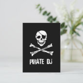 Pirate DJ Briefkaart (Staand voorkant)
