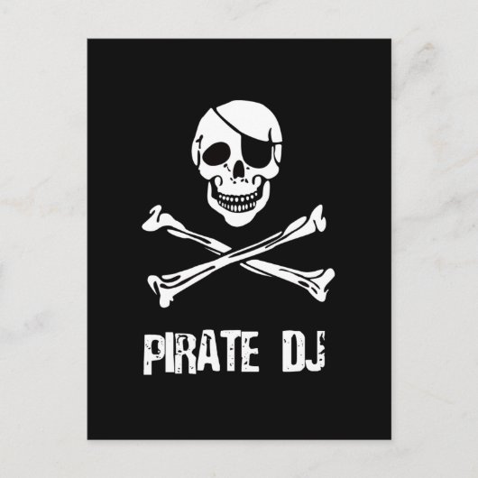 Pirate DJ Briefkaart (Voorkant)