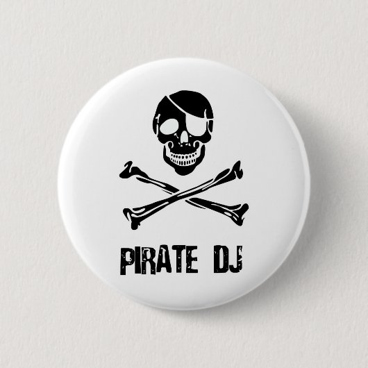 Pirate DJ Ronde Button 5,7 Cm (Voorkant)
