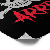 Pirate Dode Schedel Met Oog Patch Halloween Poster (Hoek)