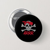 Pirate Dode Schedel Met Oog Patch Halloween Ronde Button 5,7 Cm (Voorkant /achterkant)
