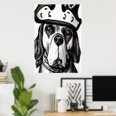 Pirate Dog | AI Art Poster (Thuiskantoor)