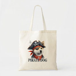Pirate Dog - Digitale Waterverf Canvas tas