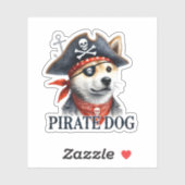 Pirate Dog - Digitale Waterverf Sticker (Vel)