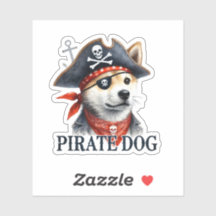 Pirate Dog - Digitale Waterverf