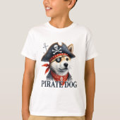 Pirate Dog - Digitale Waterverf T-shirt (Voorkant)