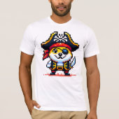 Pirate Dog - Grappig Pixel Art Adventure Design T-shirt (Voorkant)