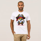 Pirate Dog - Grappig Pixel Art Adventure Design T-shirt (Voorkant volledig)