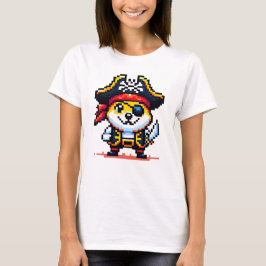 Pirate Dog - Grappig Pixel Art Adventure Design T-shirt