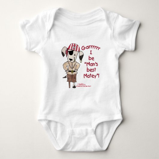 Pirate Dog "Mans Beste Matey!" Romper (Voorkant)