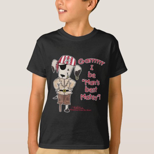 Pirate Dog "Mans Beste Matey!" T-shirt (Voorkant)