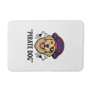 Pirate Dog Vintage Gravure Shirt Ontwerp_1 Badmat