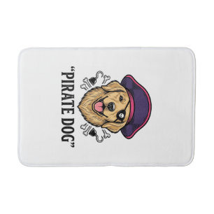 Pirate Dog Vintage Gravure Shirt Ontwerp_1 Badmat