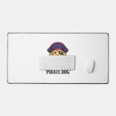 Pirate Dog Vintage Gravure Shirt Ontwerp_1 Bureaumat (Keyboard & Muis)