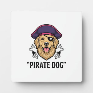 Pirate Dog Vintage Gravure Shirt Ontwerp_1 Fotoplaat