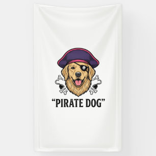 Pirate Dog Vintage Gravure Shirt Ontwerp_1 Spandoek