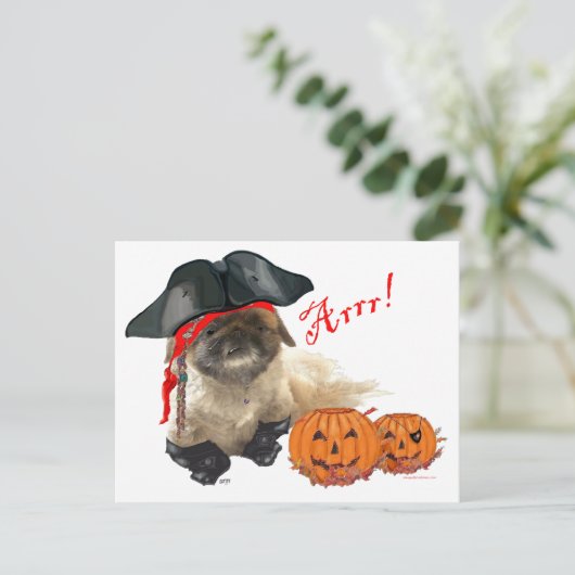 Pirate Doggie Briefkaart (Staand voorkant)