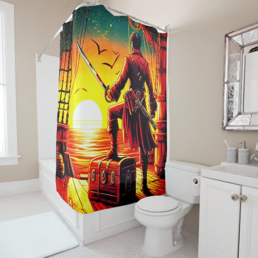 Pirate Douchegordijn (In situ)