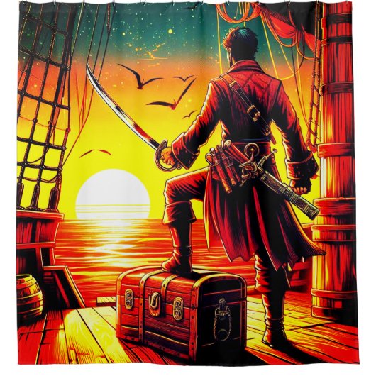 Pirate Douchegordijn (Voorkant)